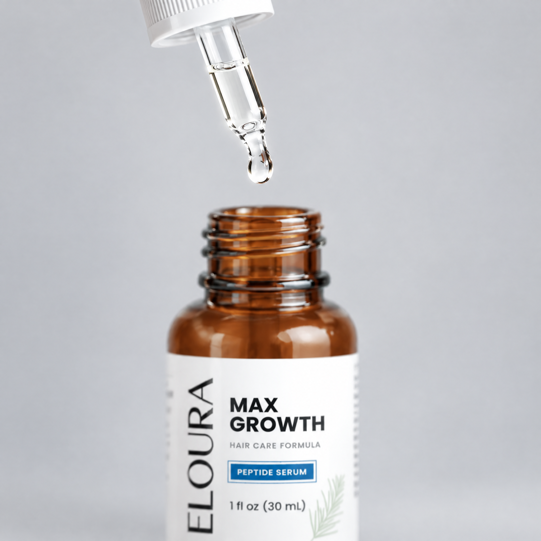 Eloura Max Growth peptide serum, dropper